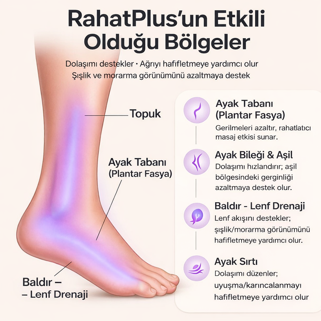 RahatPlus 3'ü 1 Arada Ayak Masaj Ve Terapi Cihazı